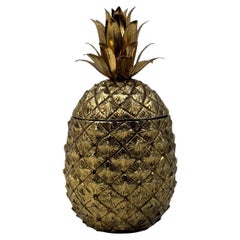Mauro Manetti, golden Pineapple ice bucket, Italy 1970s