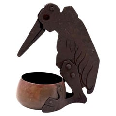 Art Nouveau Marabou cigar cutter and ashtray, Ignatius Taschner, Germany, 1910