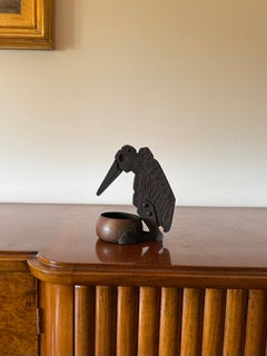 Art Nouveau Marabou cigar cutter and ashtray, Ignatius Taschner, Germany, 1910