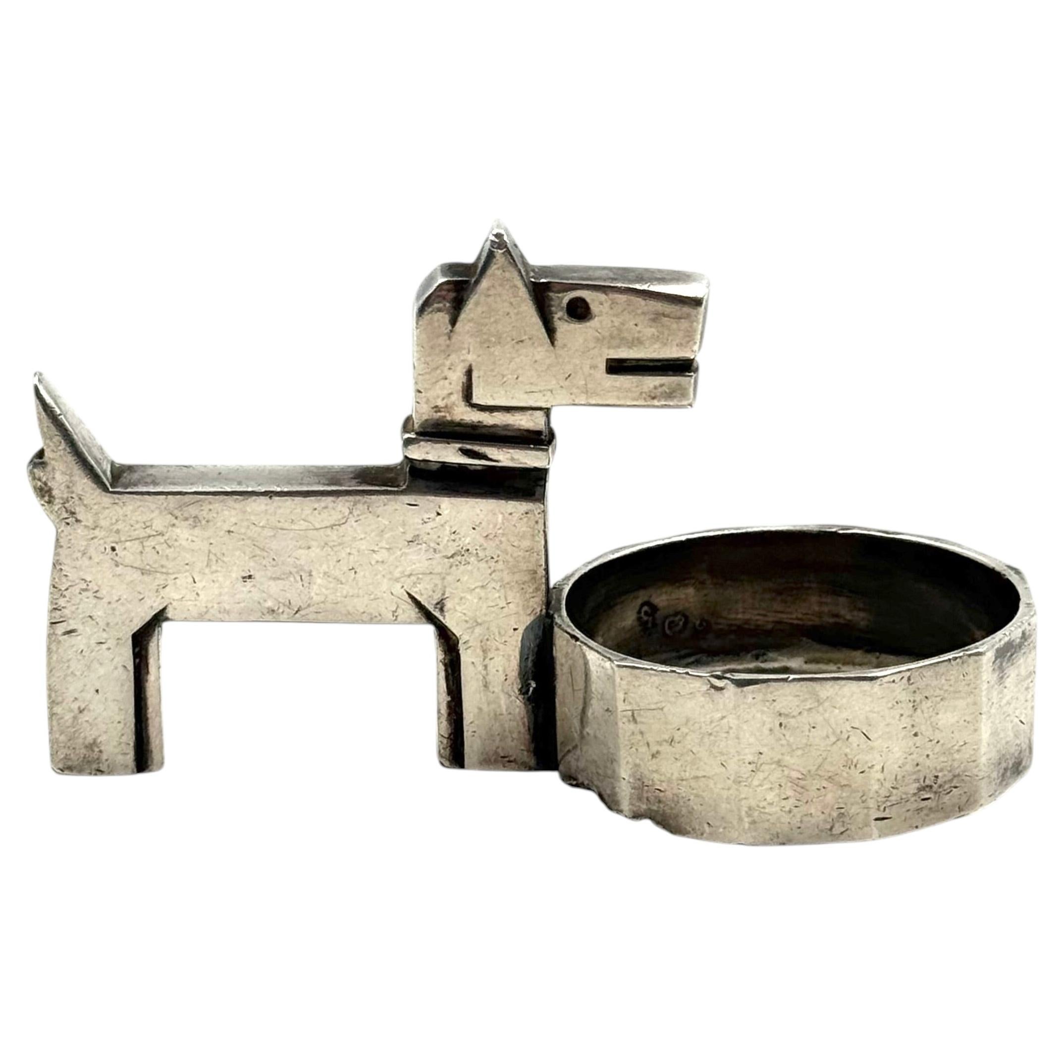 Art Deco silver-plated Ric & Mac small ashtray, Edouard Marcel Sandoz, Gallia Ch For Sale
