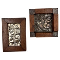Rare mid-century smoking set, ashtray, and cigar box, Italy, 1950s