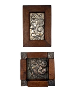 Rare mid-century smoking set, ashtray, and cigar box, Italy, 1950s