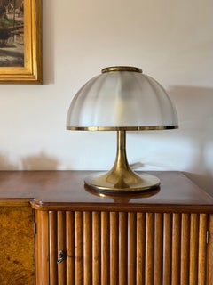 Lámpara de mesa de cristal soplado de Murano «Mushroom», Fabbian (Italia), década de 1970