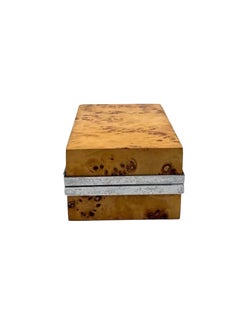 Caja de joyas de madera con nudos de mediados de siglo, Tommaso Barbi, Italia, 1970