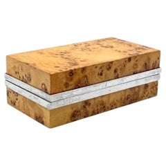 Caja de joyas de madera con nudos de mediados de siglo, Tommaso Barbi, Italia, 1970