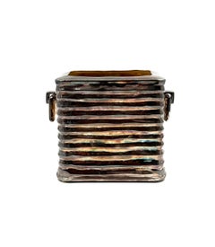 Cubitera de estilo «Mid-century Modern» chapada en plata, Italia, década de 1940