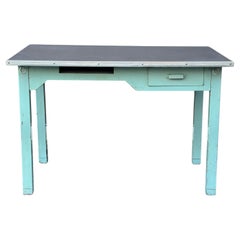 Vintage 1950's Post Office Steel Industrial Mail Sorting Desk Workstation Table