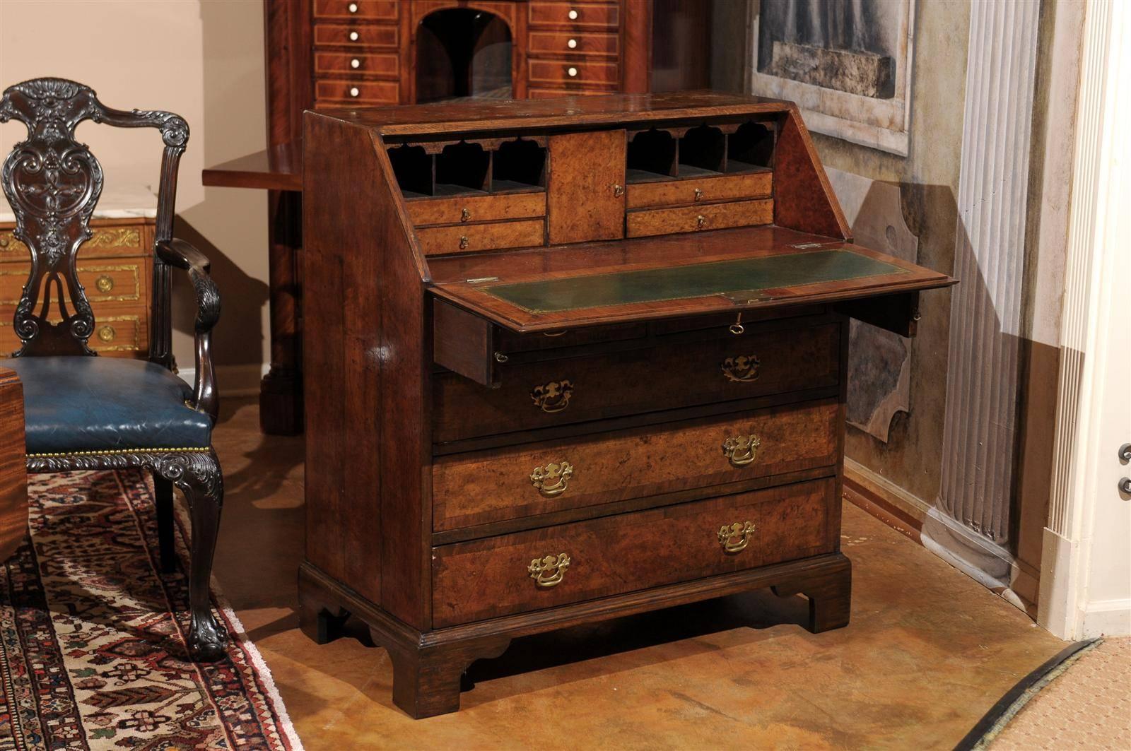 19th Century Walnut Slant Front Desk 3