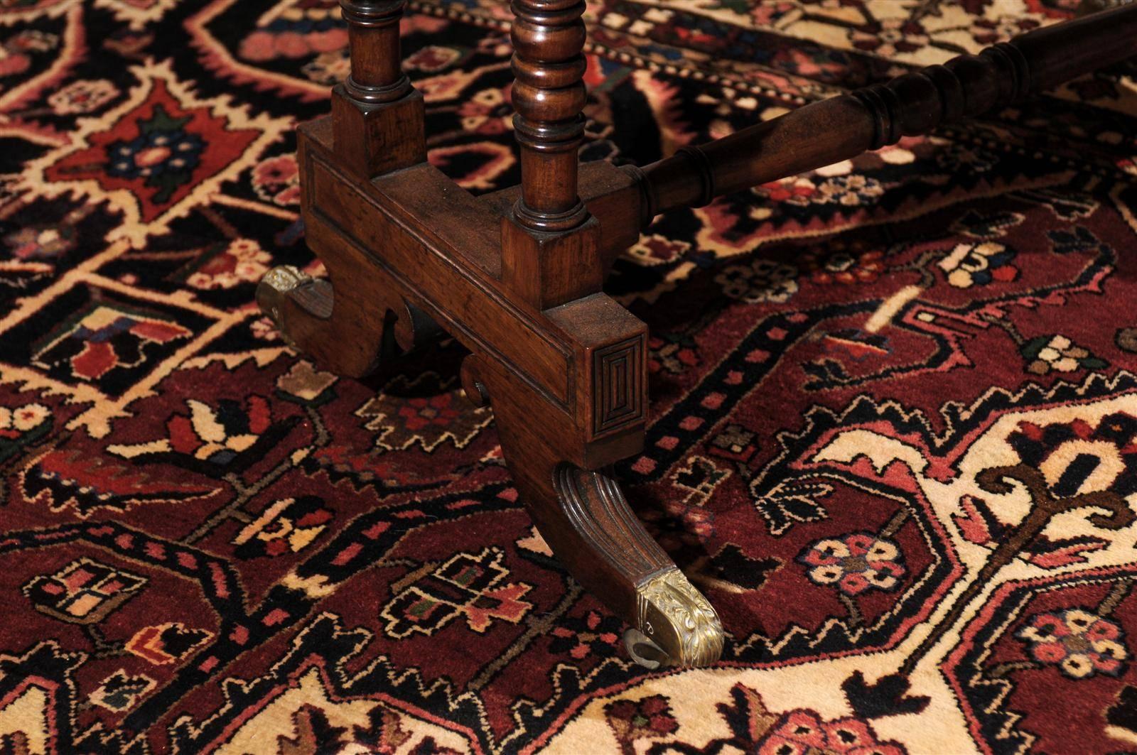 English Sheraton Mahogany Library Table, circa 1800s 2