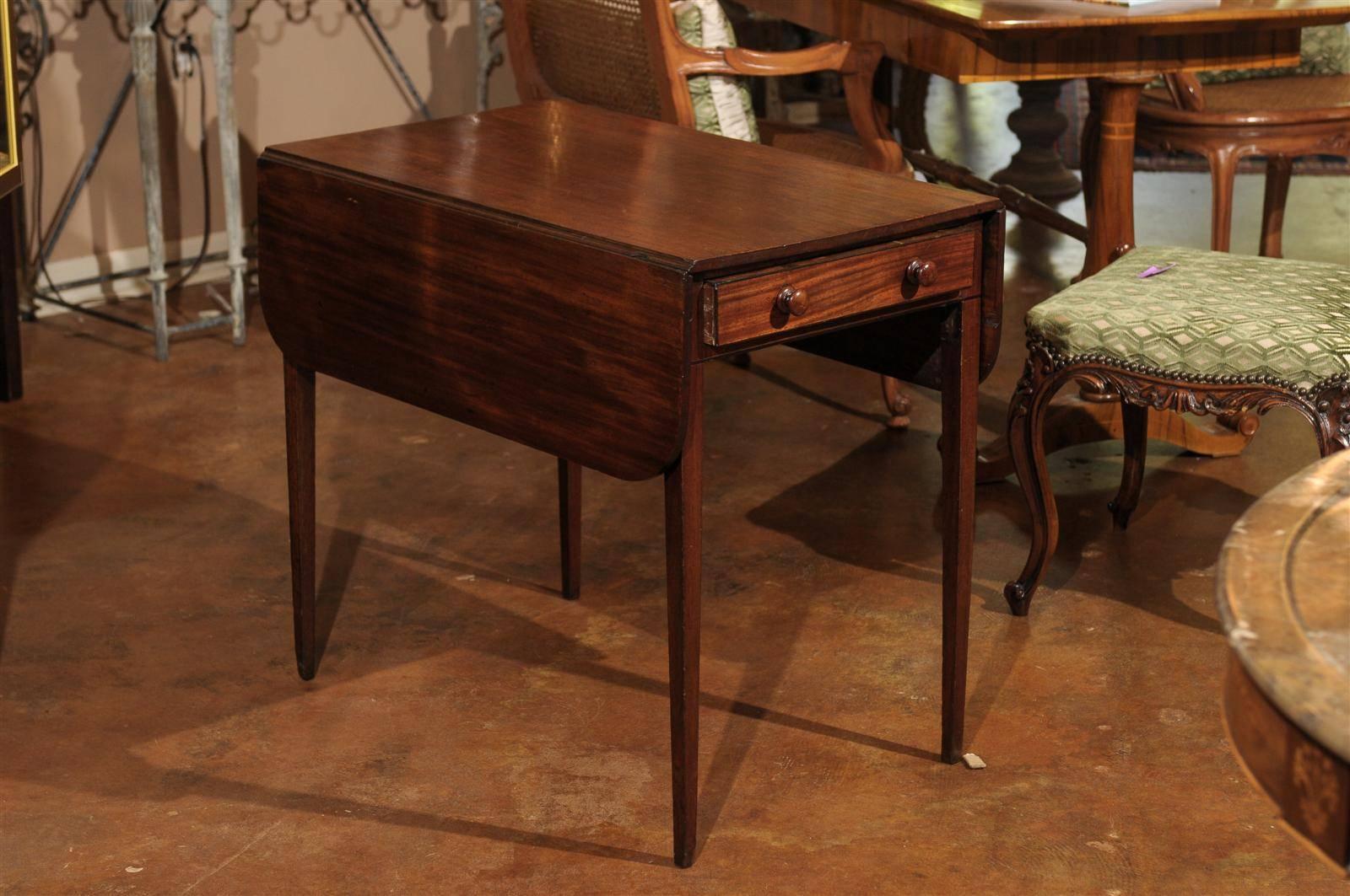 English Mahogany Pembroke Table, circa 1800s 4