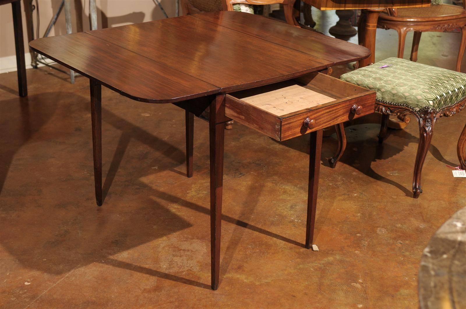 English Mahogany Pembroke Table, circa 1800s 2