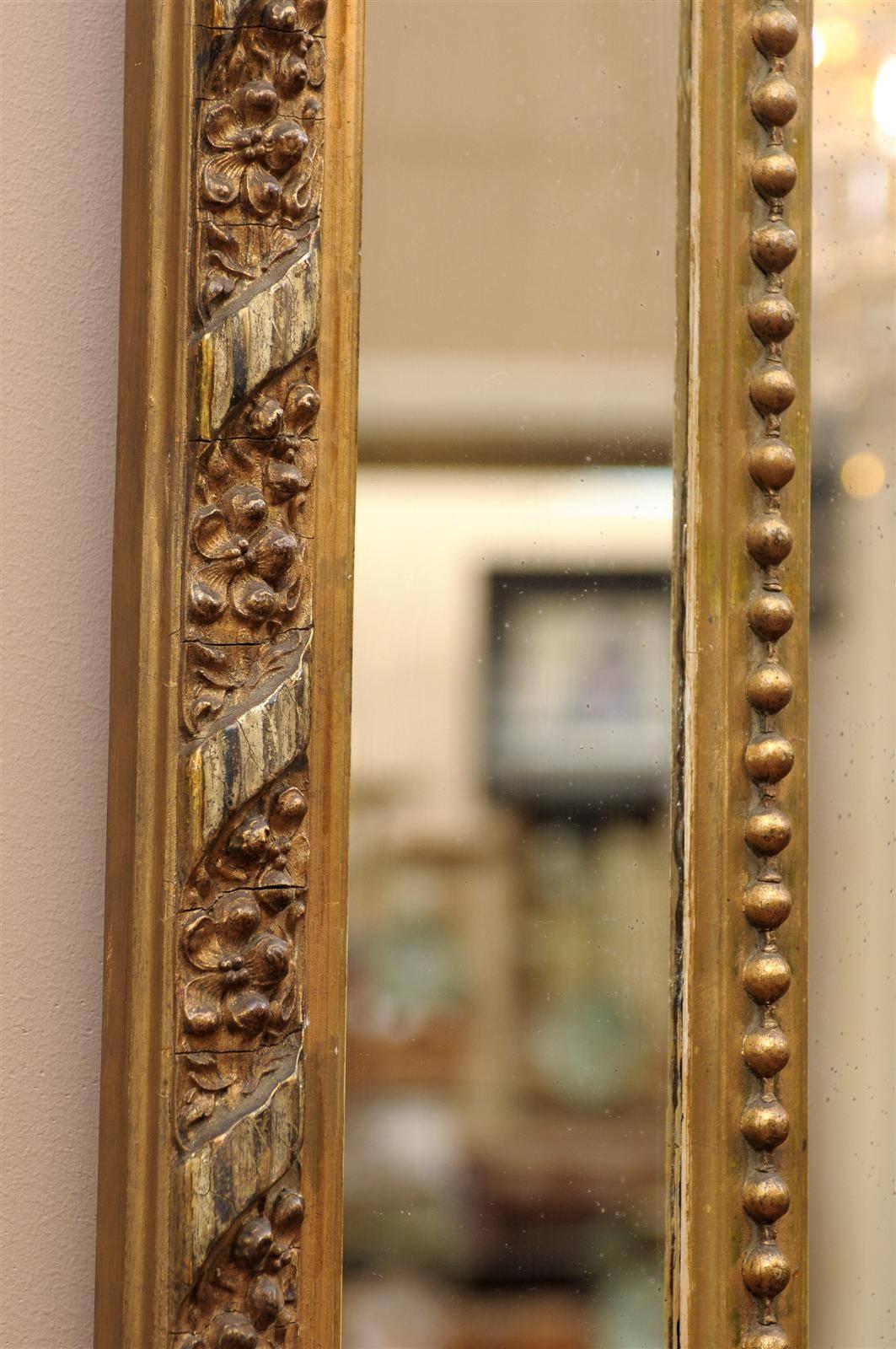 English Gilt Cushion Mirror, Mid-19th Century 1