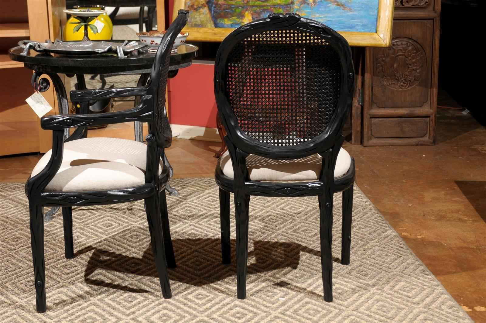 20th Century Set of Six Cane Back Chairs