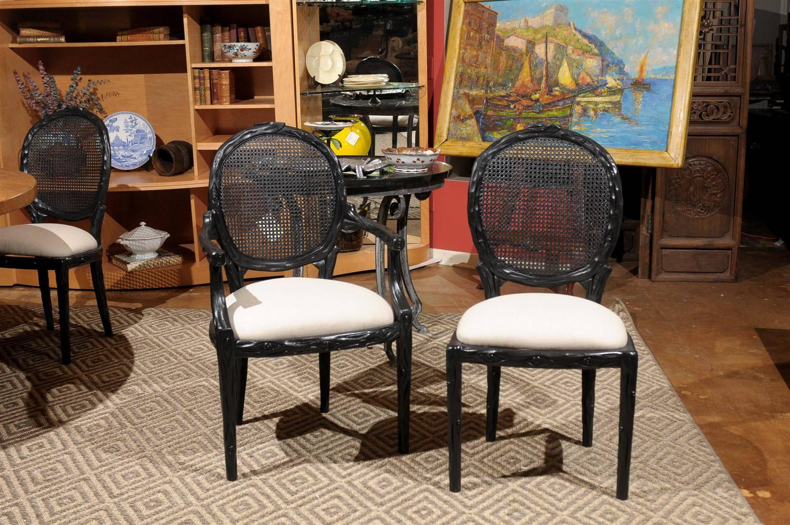 Set of Six Cane Back Chairs (Louis XVI.)