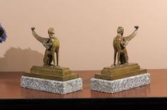 Pair of 19th Century Dore Chenets