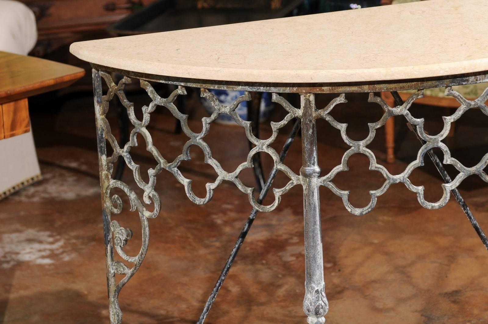 Contemporary Pair of Classic Design Demilune Tables