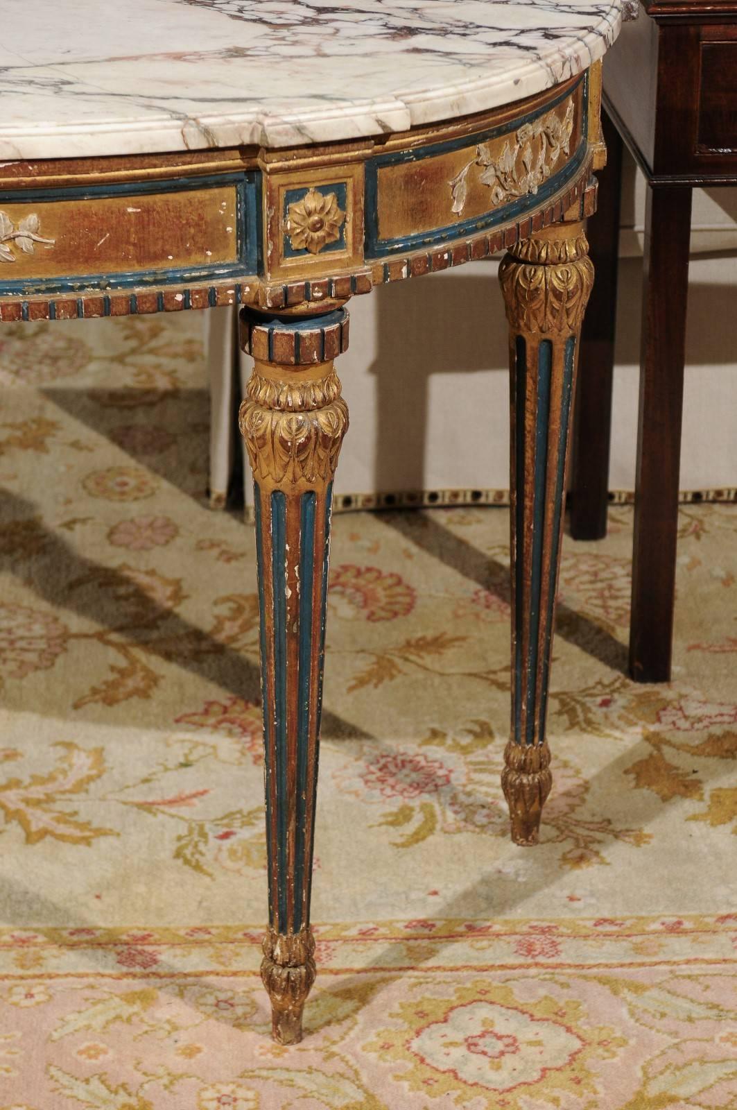 Antique Carved and Painted Console Table 2