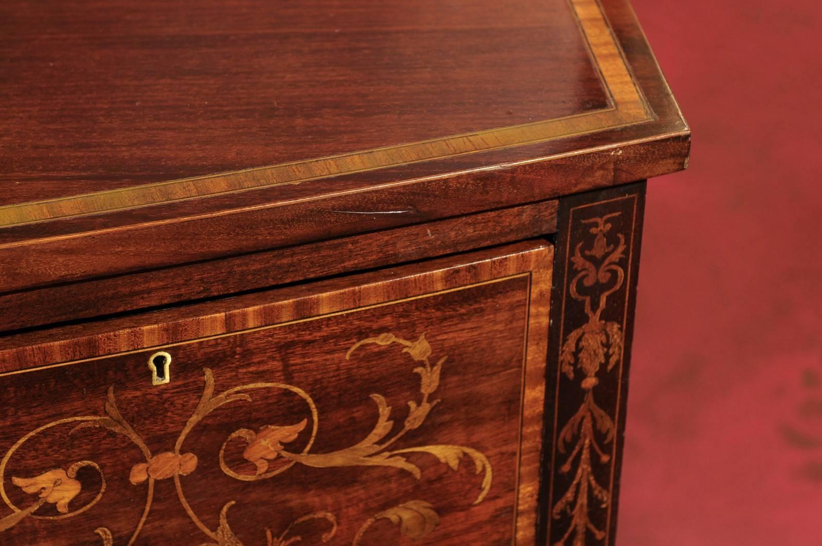 George III Style Marquetry Inlaid Sideboard 1