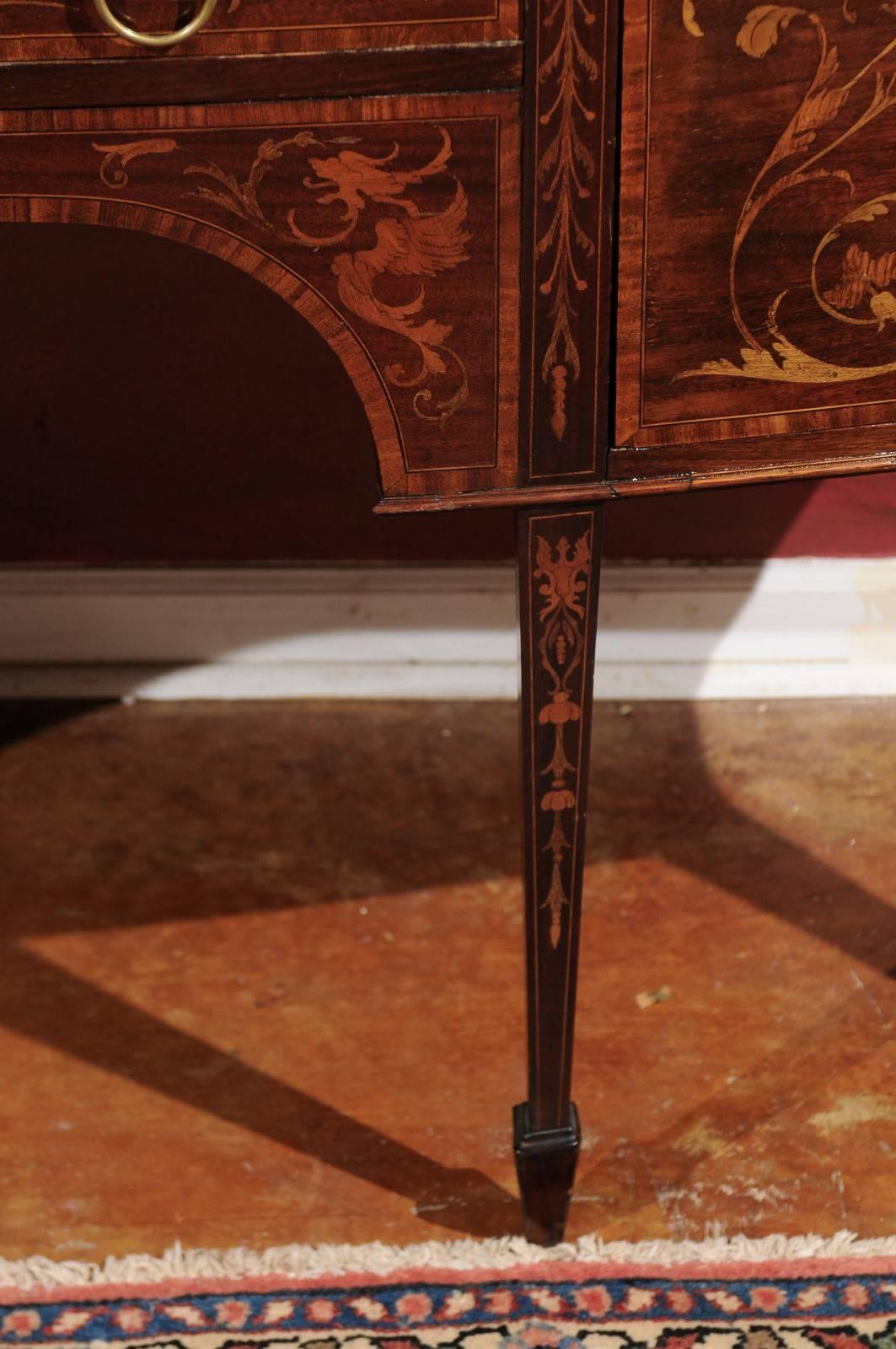 George III Style Marquetry Inlaid Sideboard 2