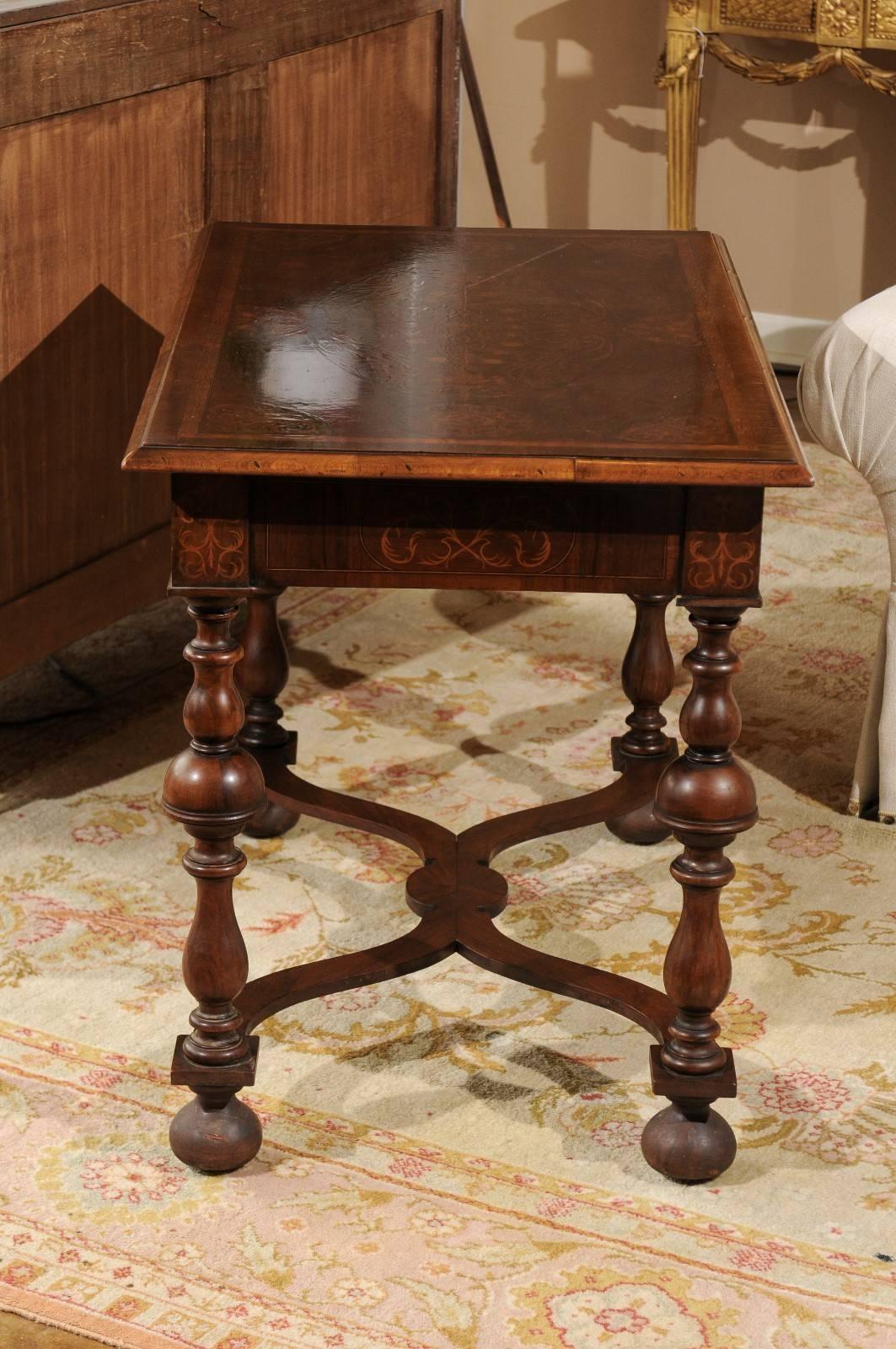 18th Century William and Mary Marquetry Side Table 1