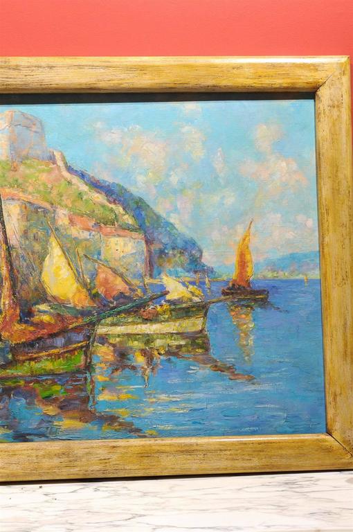 Italian Coastal Scene Oil Painting 1