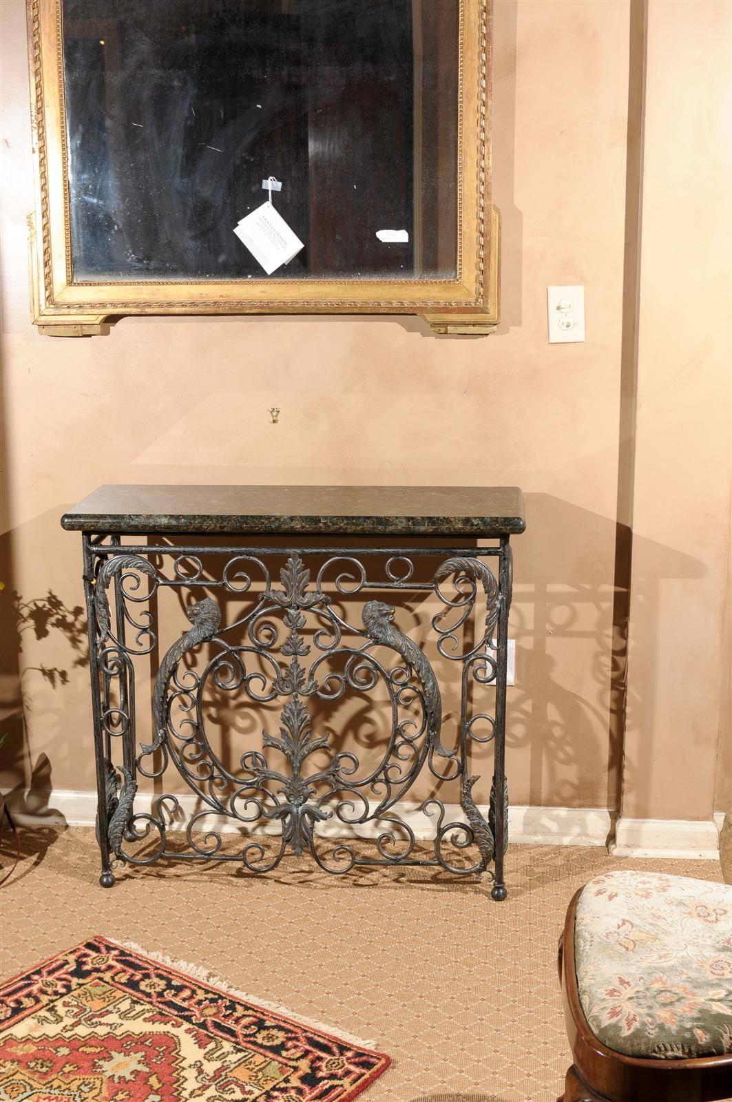 console table with granite top