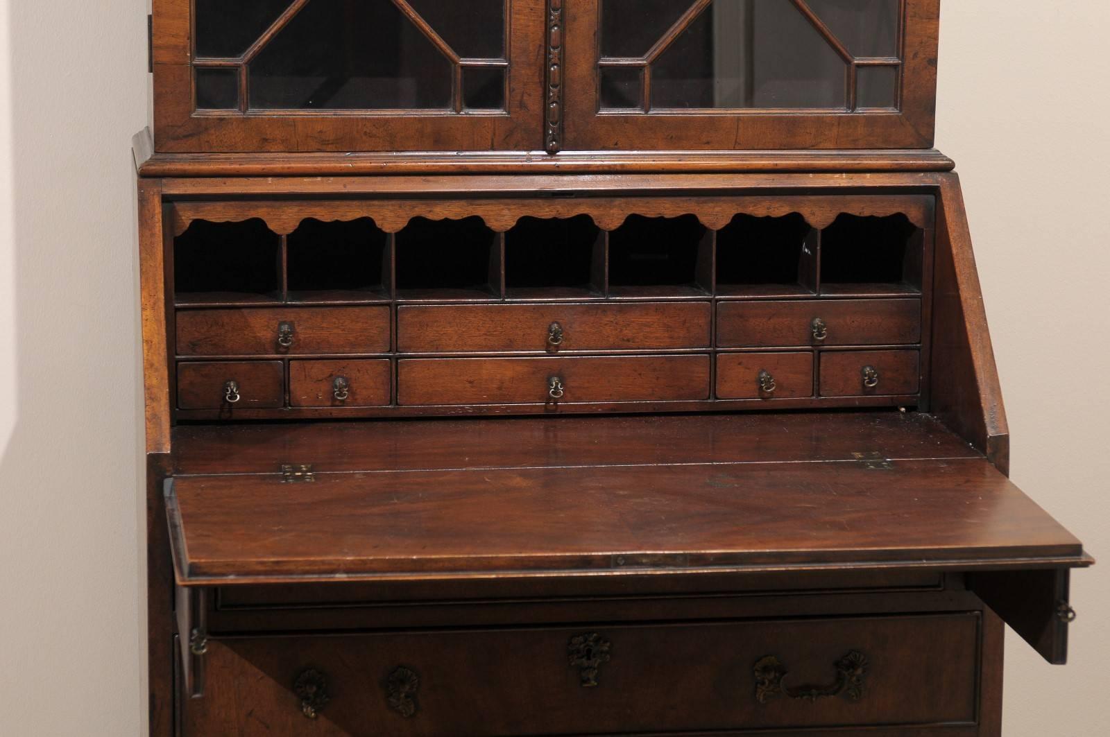 English Chippendale Secretary Bookcase 3