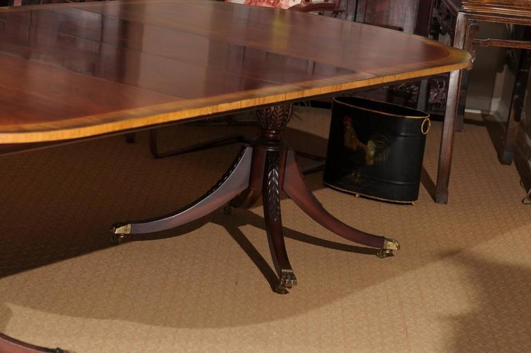Style Baker Double Pedestal Dining Table at 1stDibs
