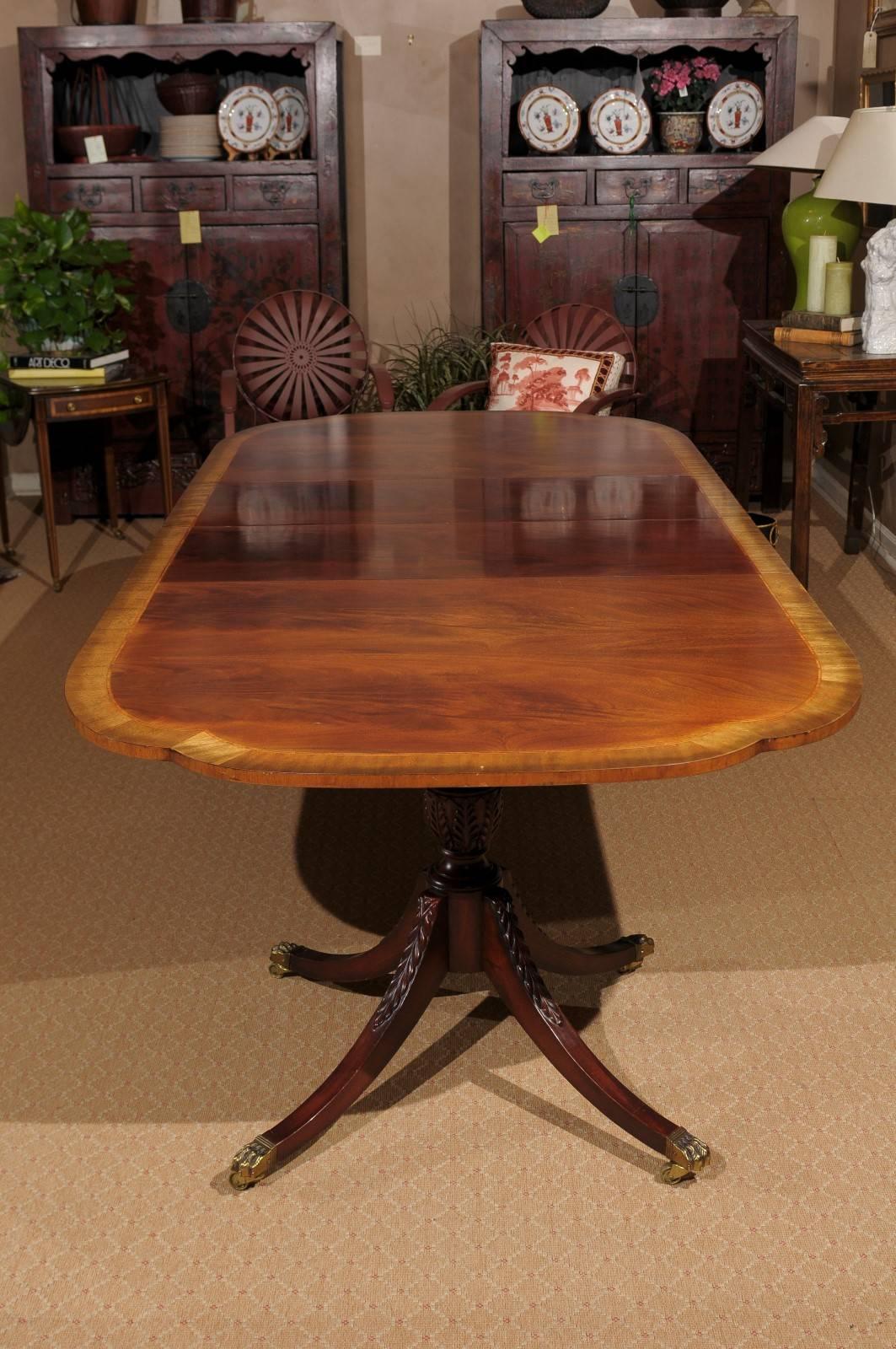 Style Baker Double Pedestal Dining Table at 1stDibs baker
