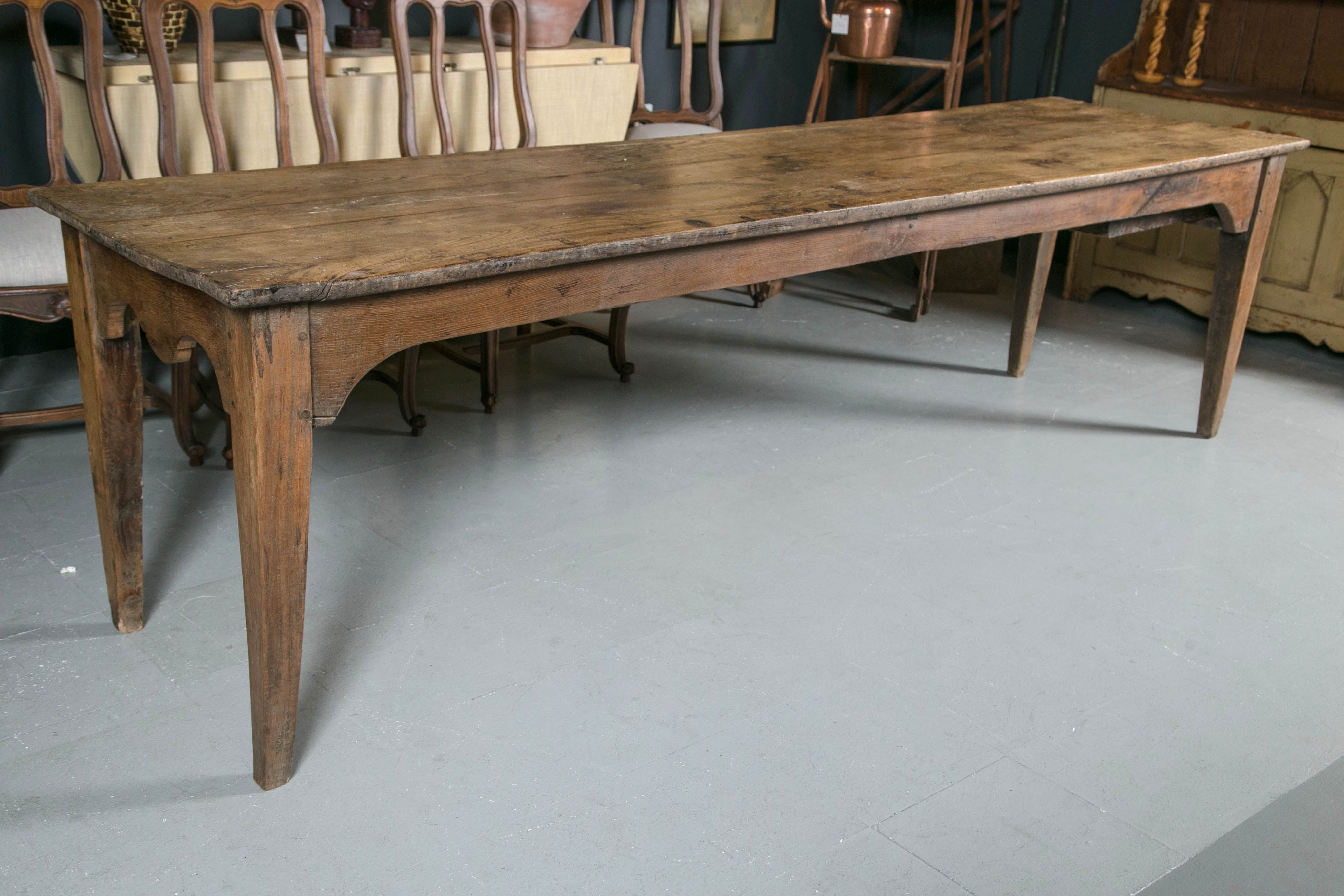 French 19th Century Farm Table For Sale