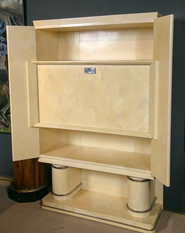 Cabinet with desk.