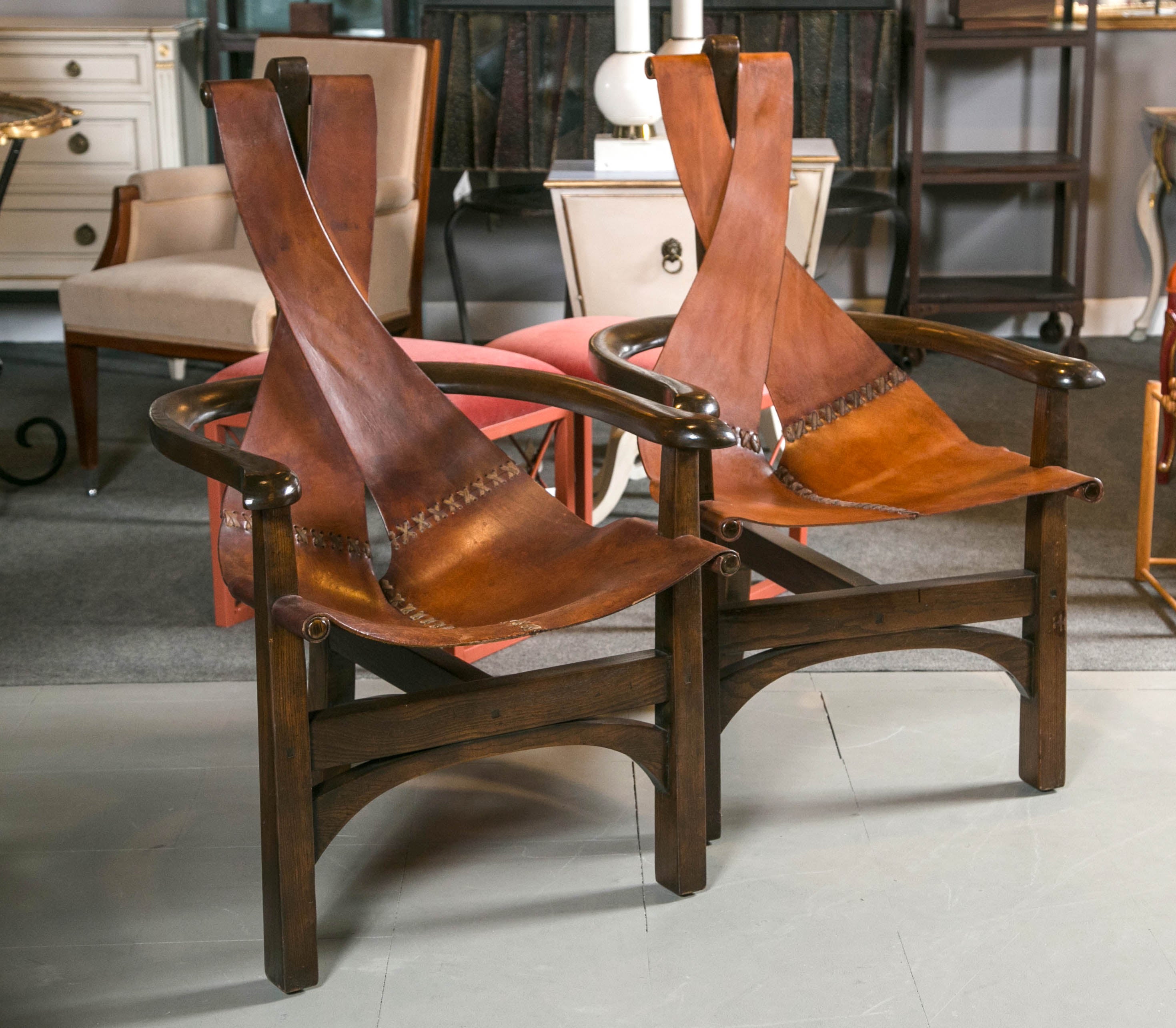 Pair of Midcentury Brazilian Horseshoe Chairs