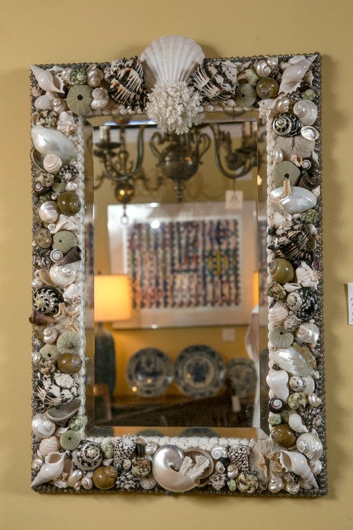 Fanciful shell mirror.