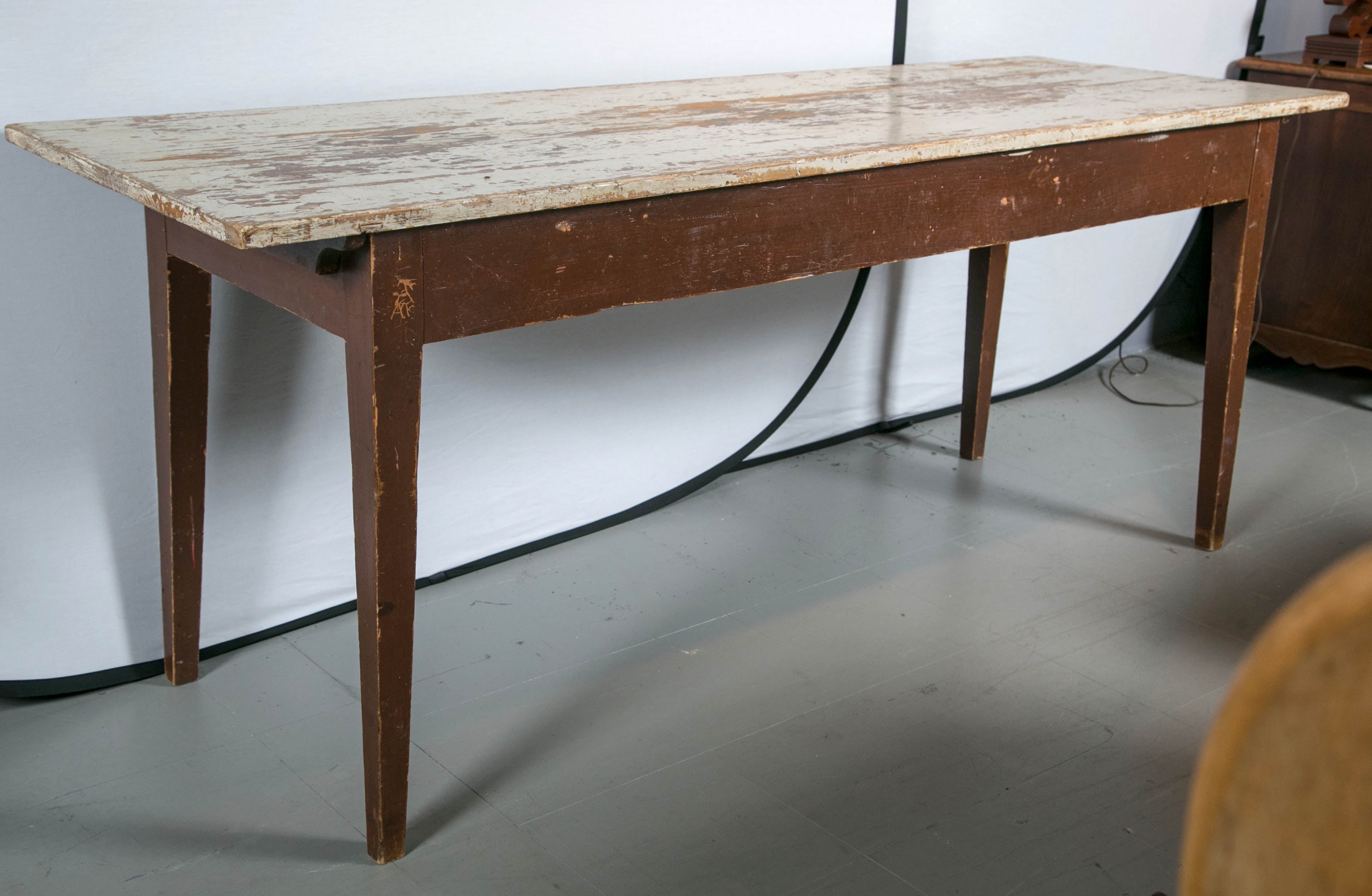 19th Century European Farm Table For Sale