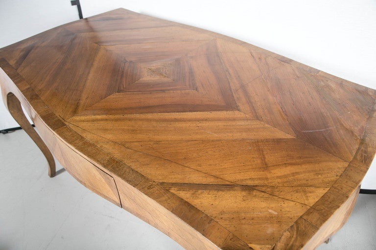 Mid-Century Modern Mid Century Italian Olive Wood Desk For Sale