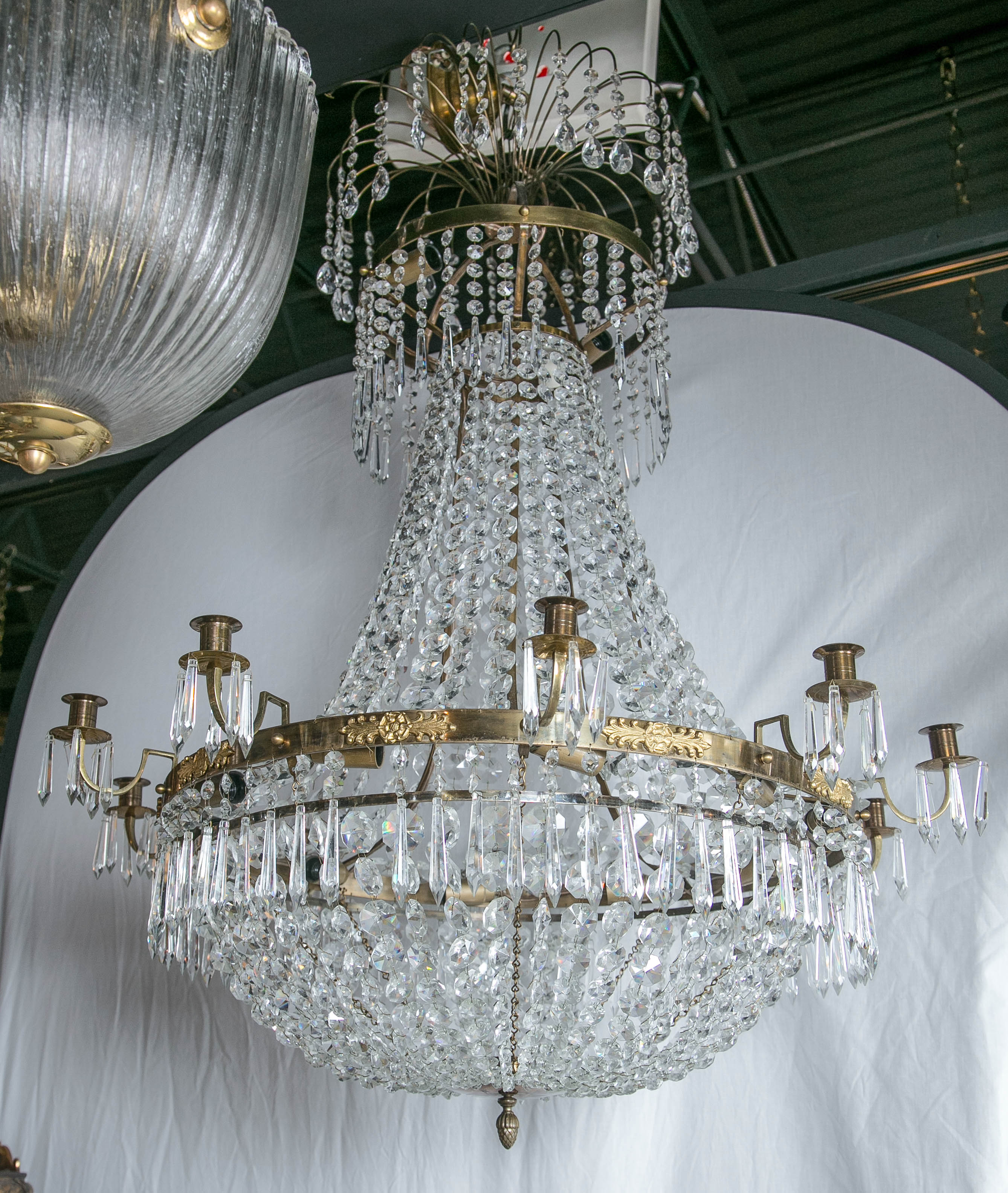 19th Century Swedish Empire Style Chandelier For Sale