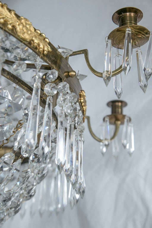 19th Century Swedish Empire Style Chandelier For Sale 2