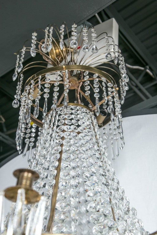 19th Century Swedish Empire Style Chandelier For Sale 4
