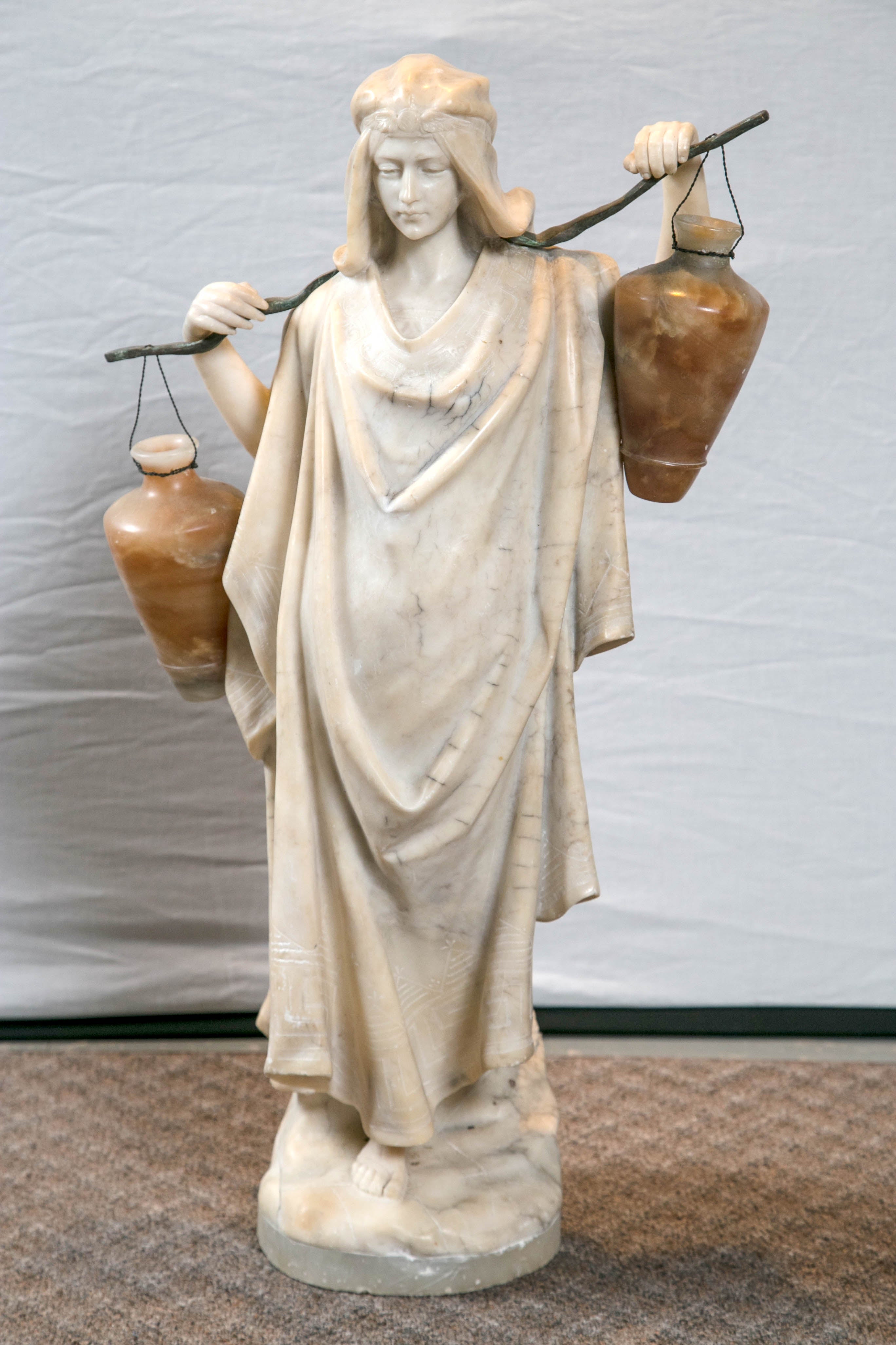 Orientalist Sculpture of a Water Carrier, circa 1800s For Sale