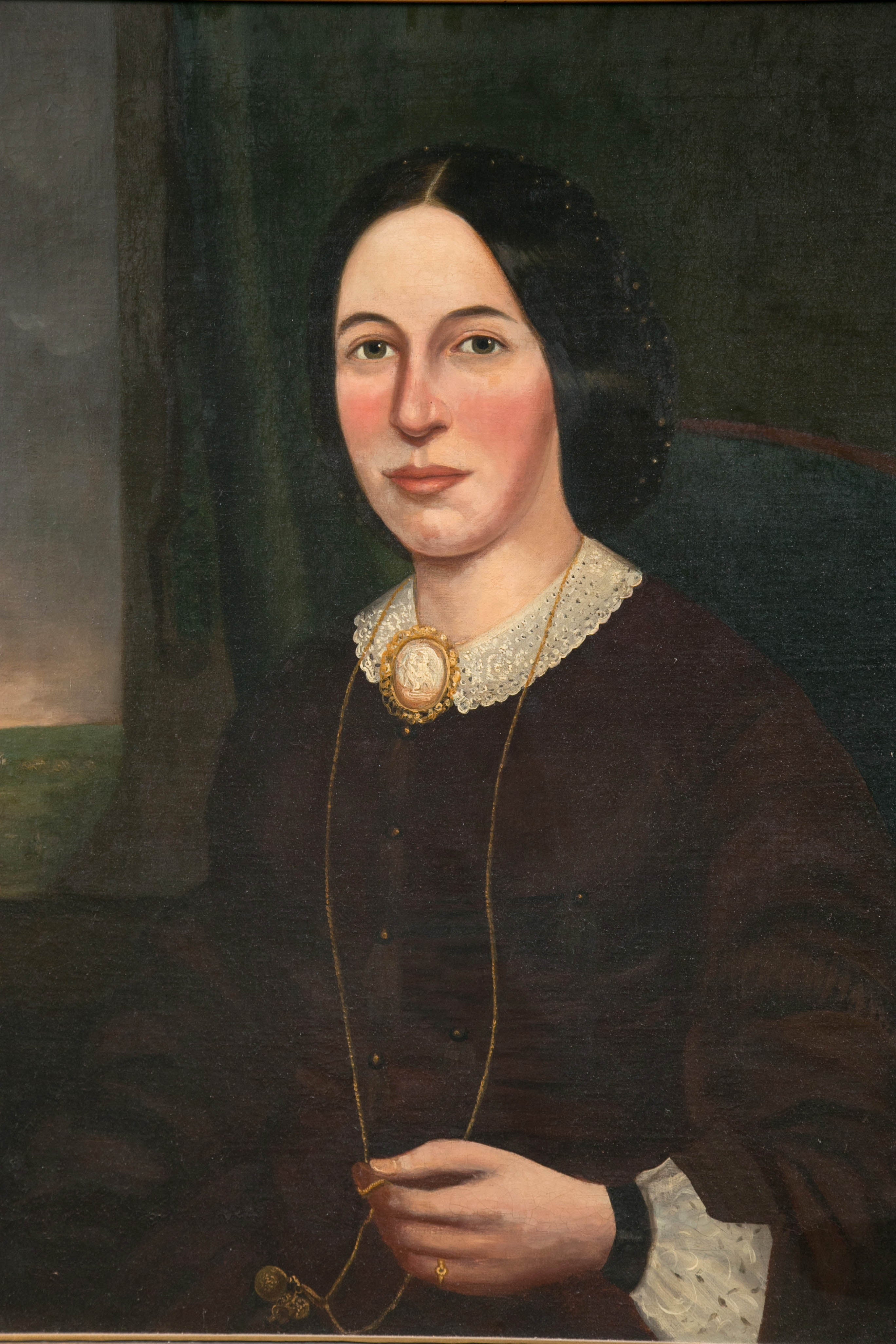 American Oil on Canvas Portrait of  Woman For Sale