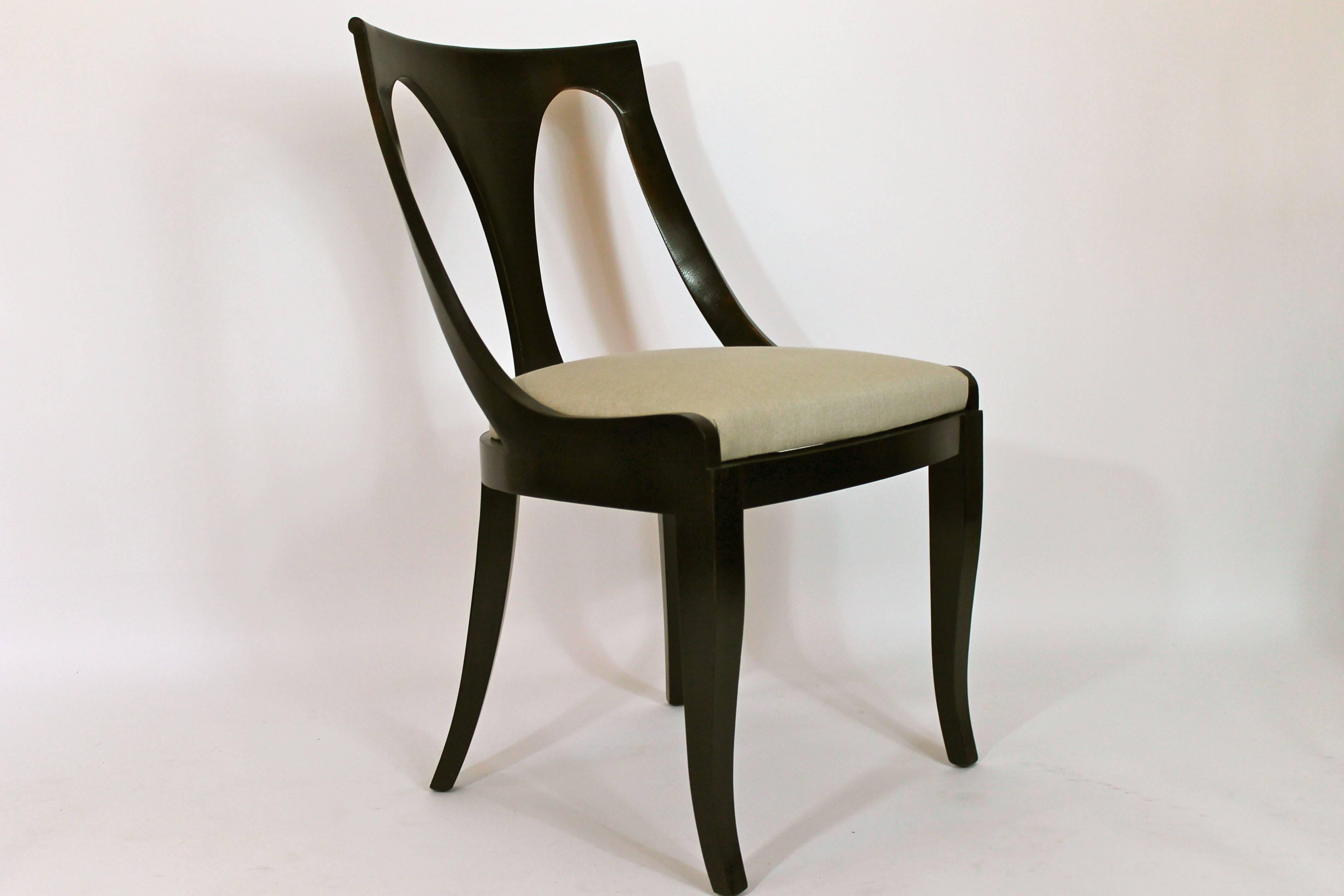 Set of Six Empire-Inspired Dining Chairs by Kindel In Excellent Condition For Sale In Stamford, CT