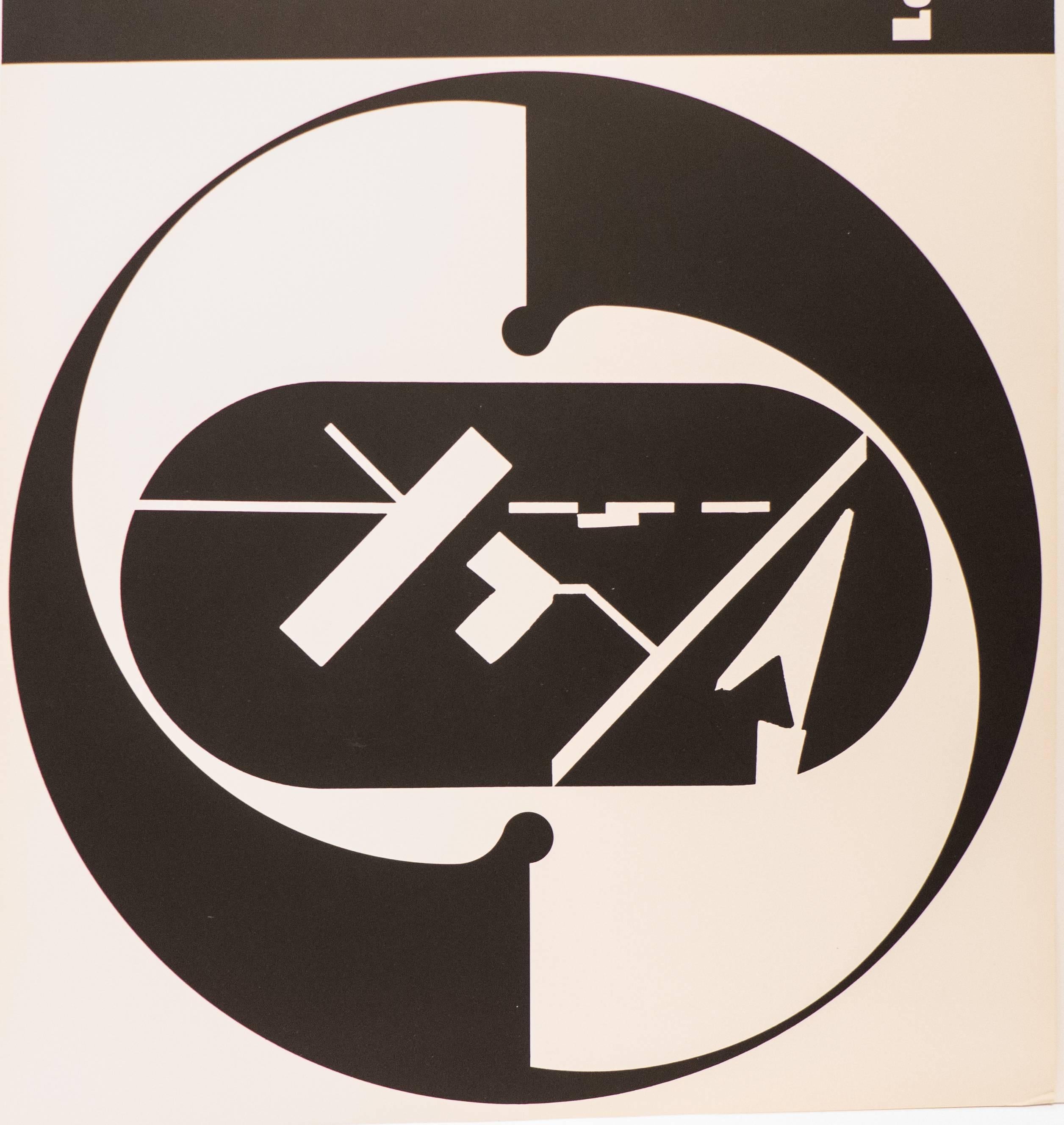 Original poster for "Ladislav Sutnar: Visual Design in Action," an exhibition sponsored by the American Institute of Graphic Arts and held at the Pepsi-Cola Exhibition Gallery in New York City in 1961. The exhibition, in cooperation with