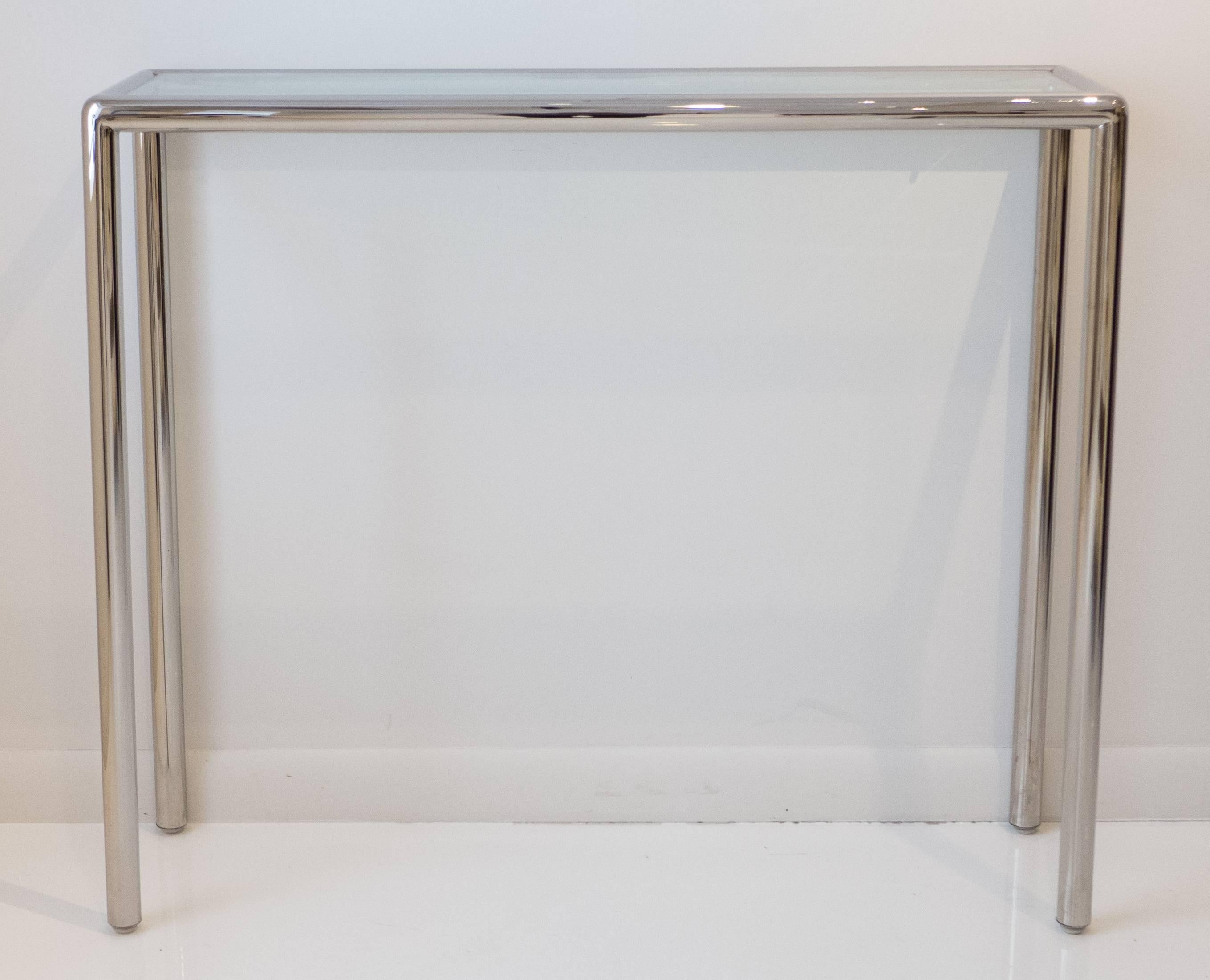 Tubular Steel Console Table In Good Condition In New York, NY