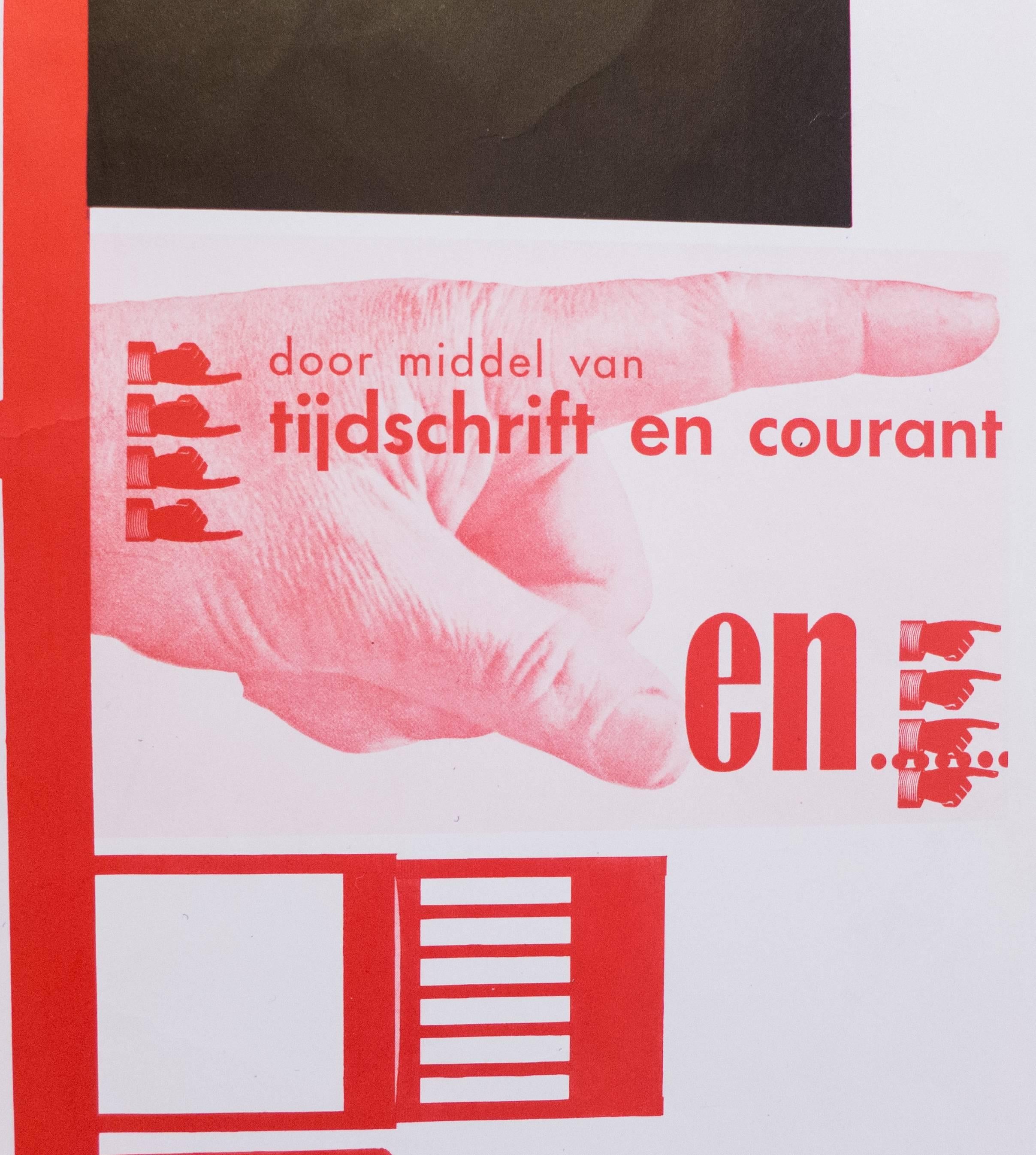Fin du 20e siècle Affiche d'une exposition de Piet Zwart en vente