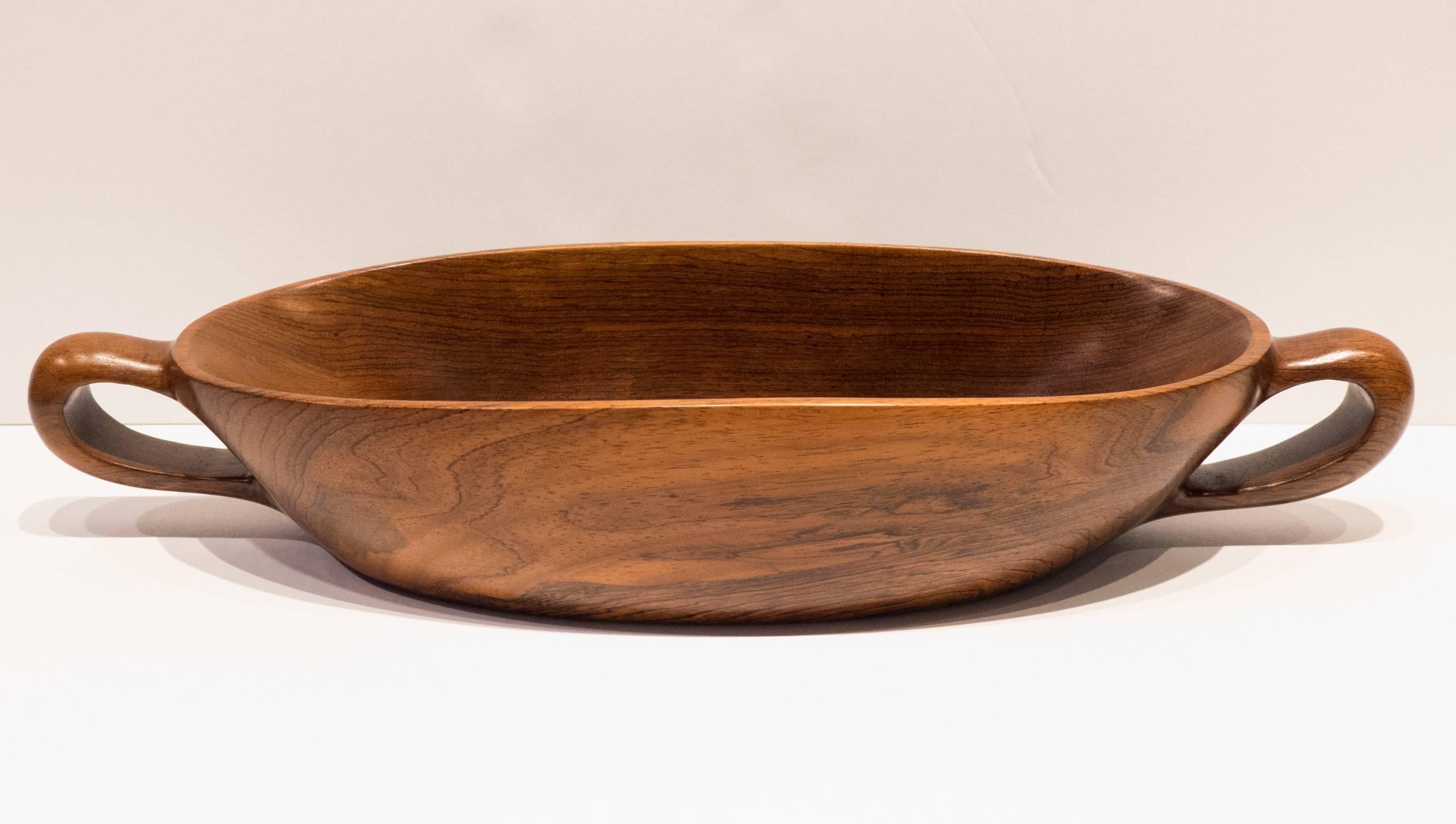 Jean Gillon Jacaranda Wood Bowl In Excellent Condition In New York, NY