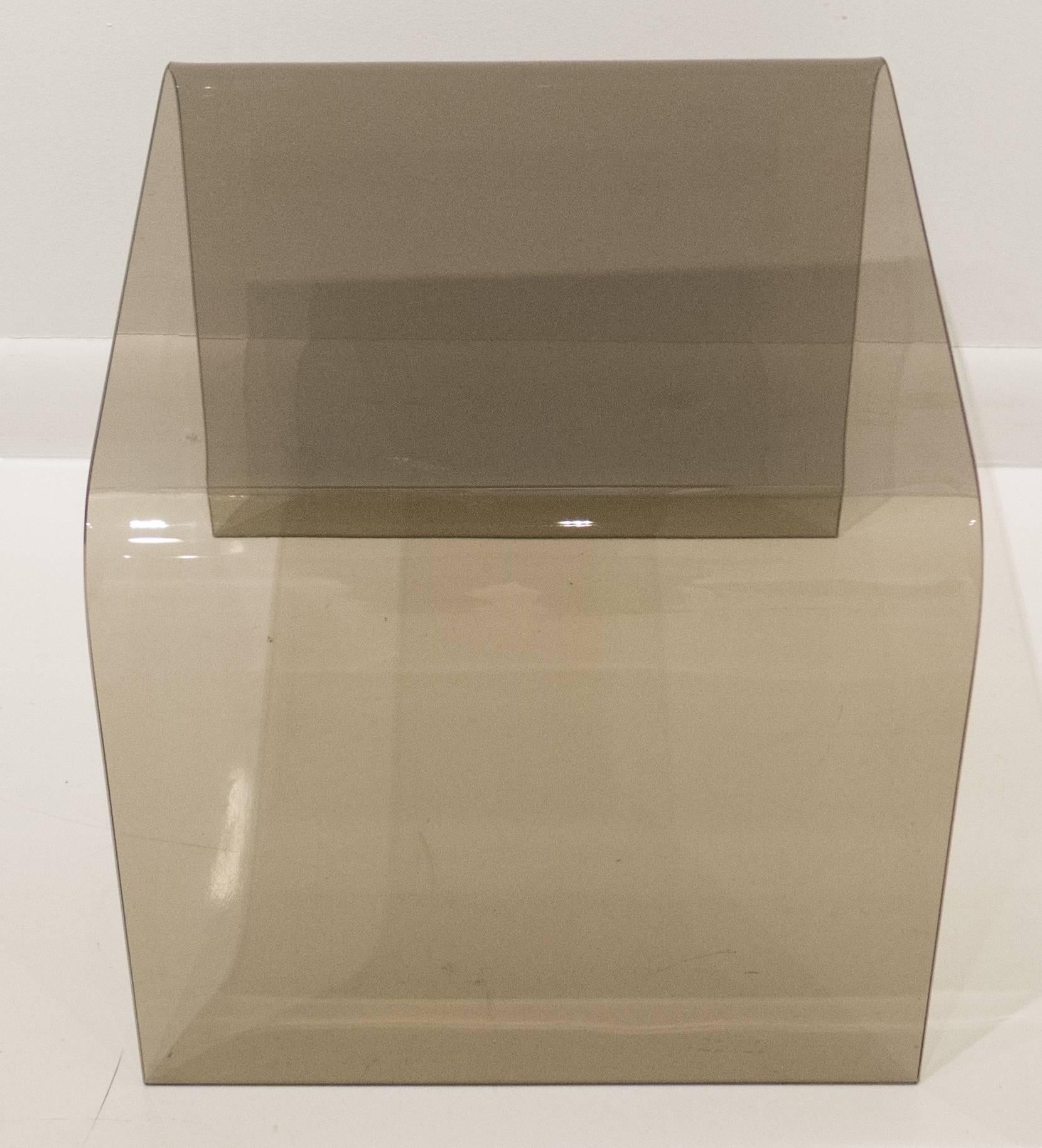 Late 20th Century Pair of Pace Collection Glass Side Tables
