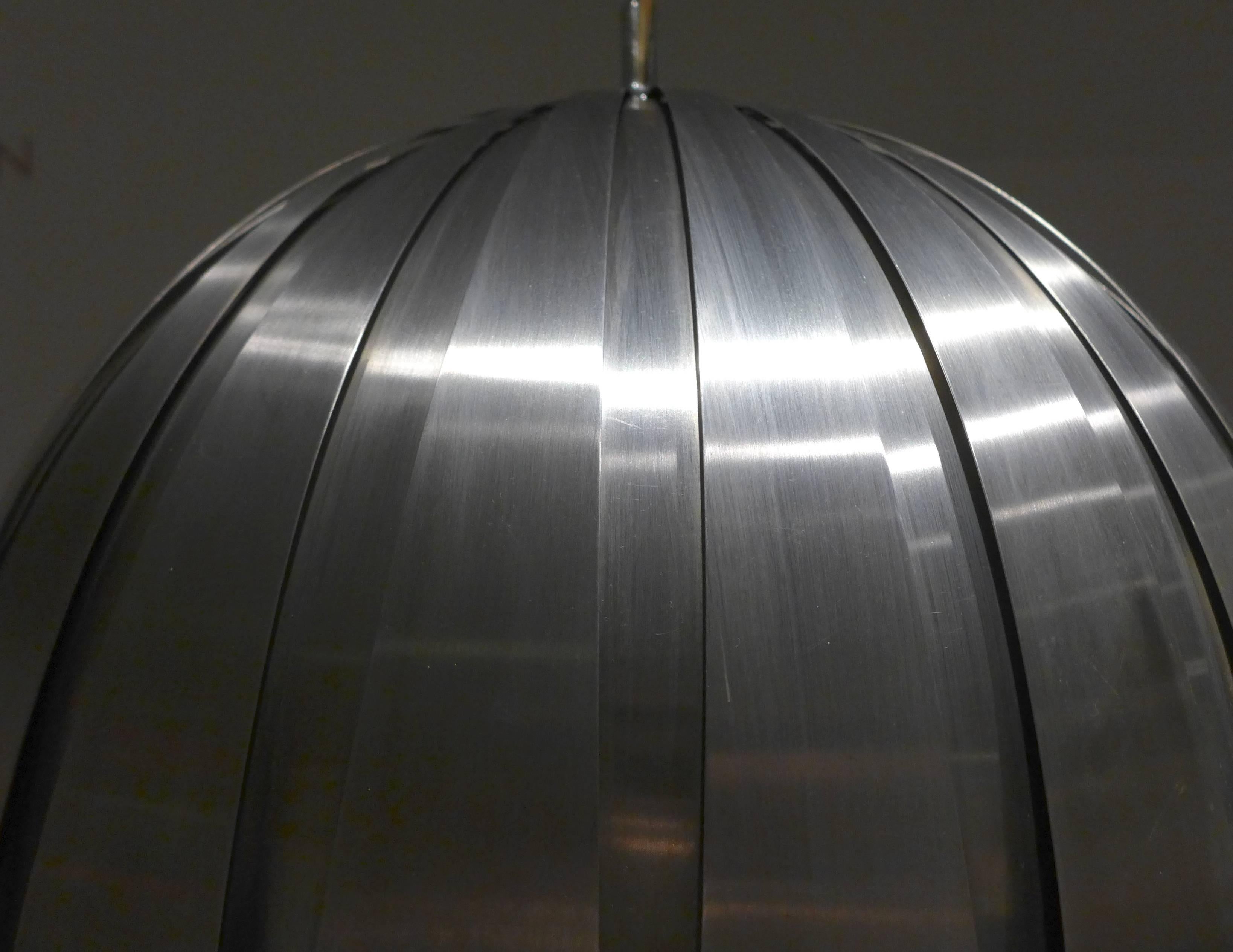 Stainless Steel Calotta Pendant Lamp by Elio Martinelli