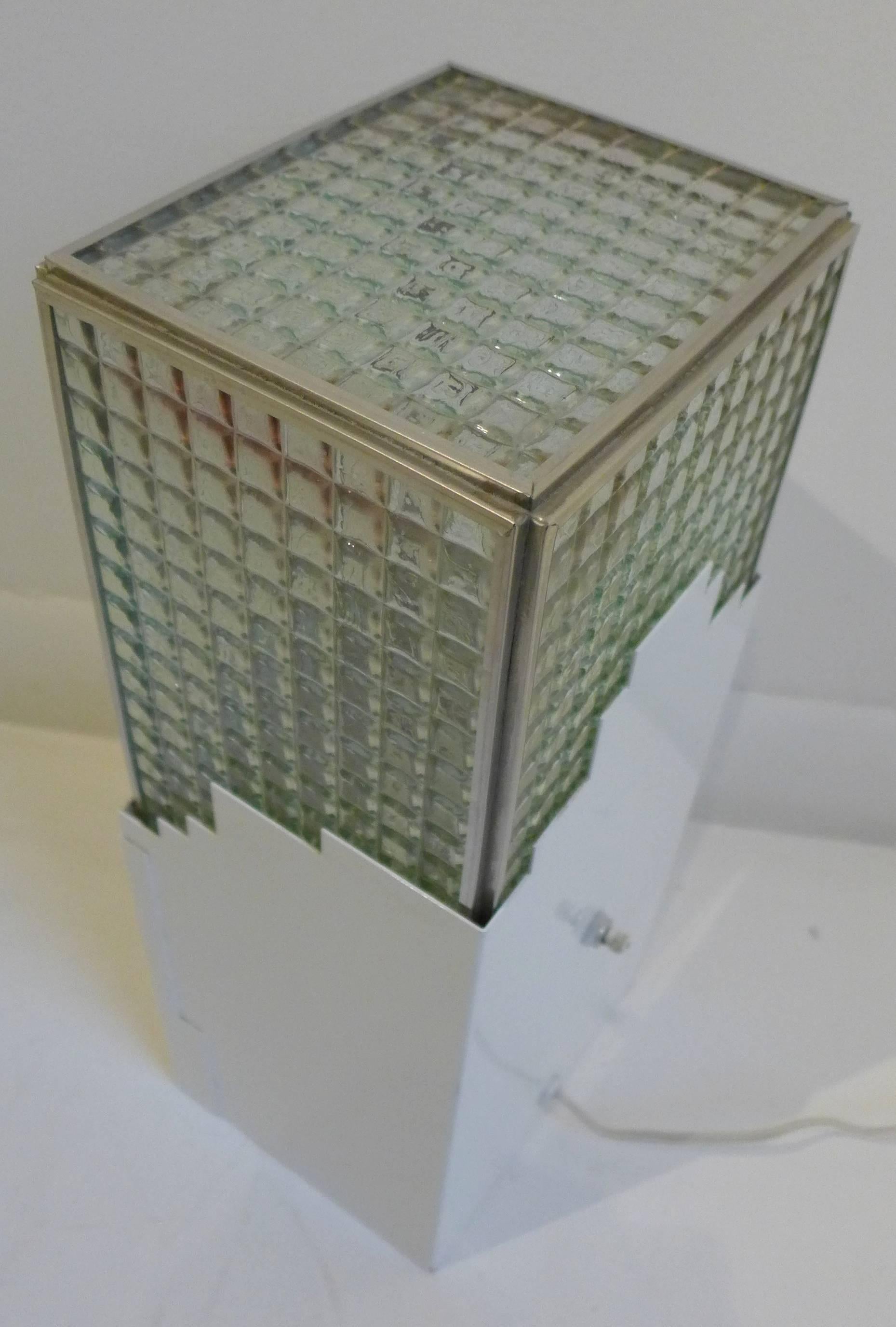 Lacquered Postmodern Skyscraper Lamp by Fredrick Ramond