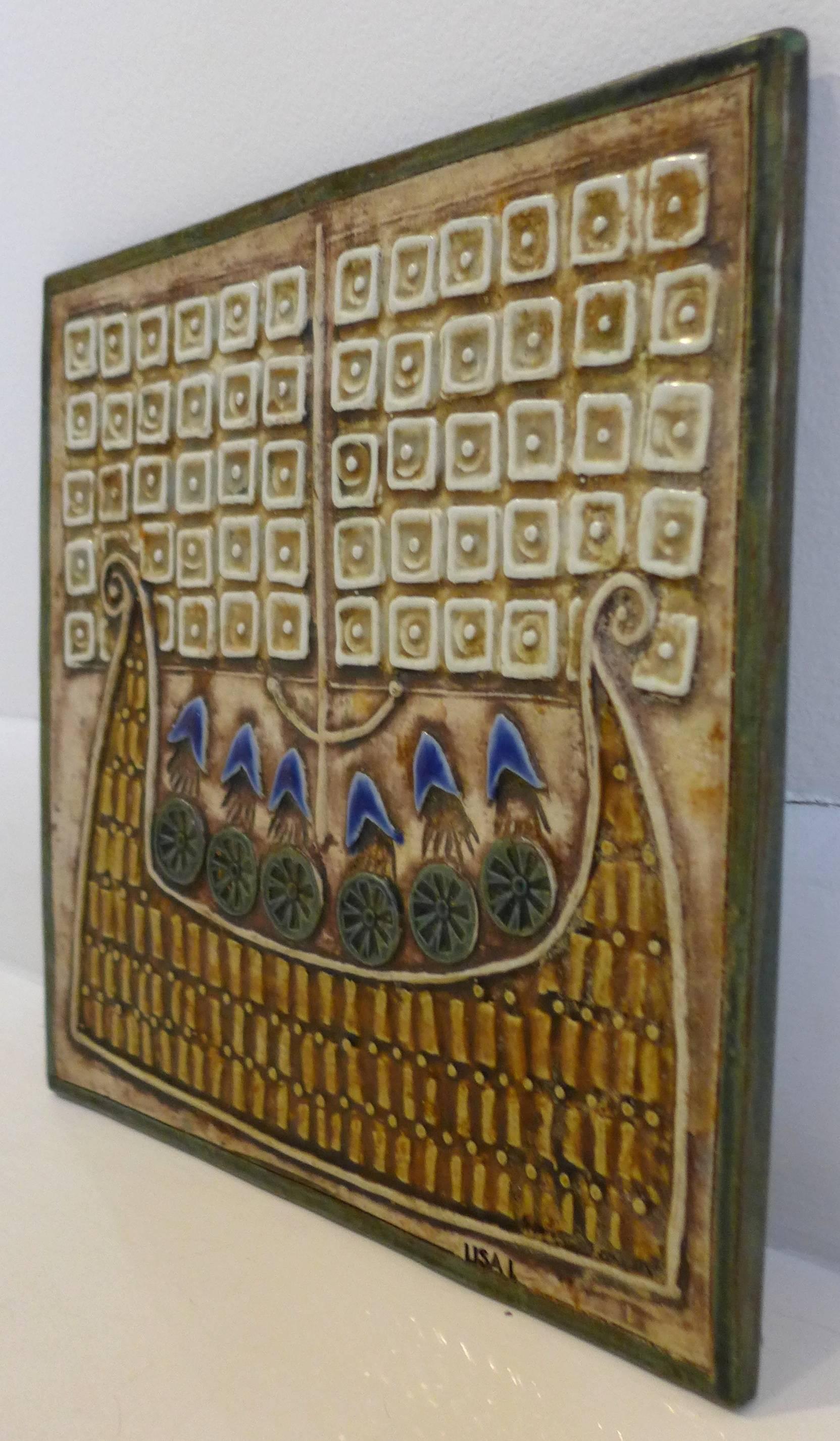 Swedish Lisa Larson Viking Tile