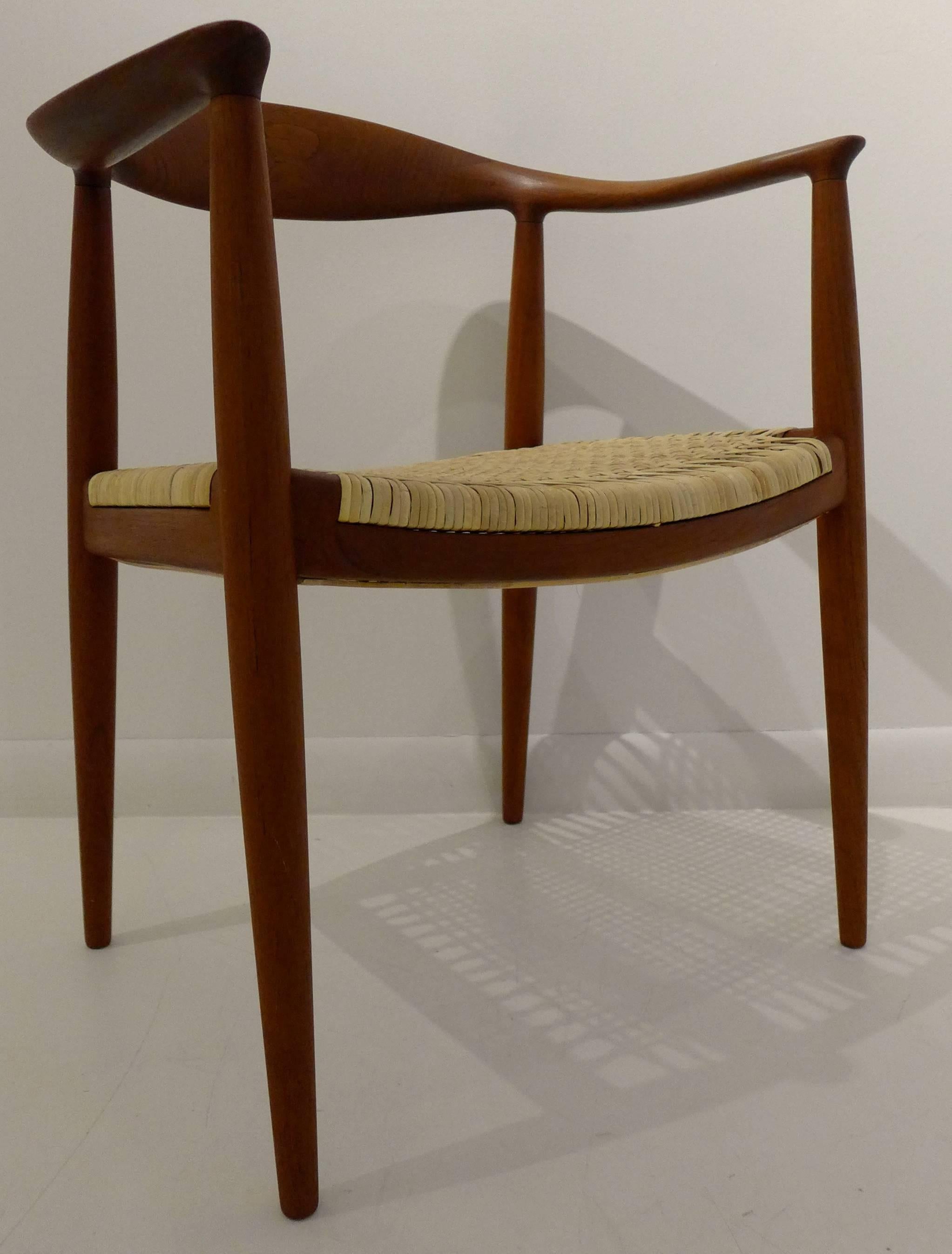 Danish Hans Wegner Set of Six Round Chairs in Teak